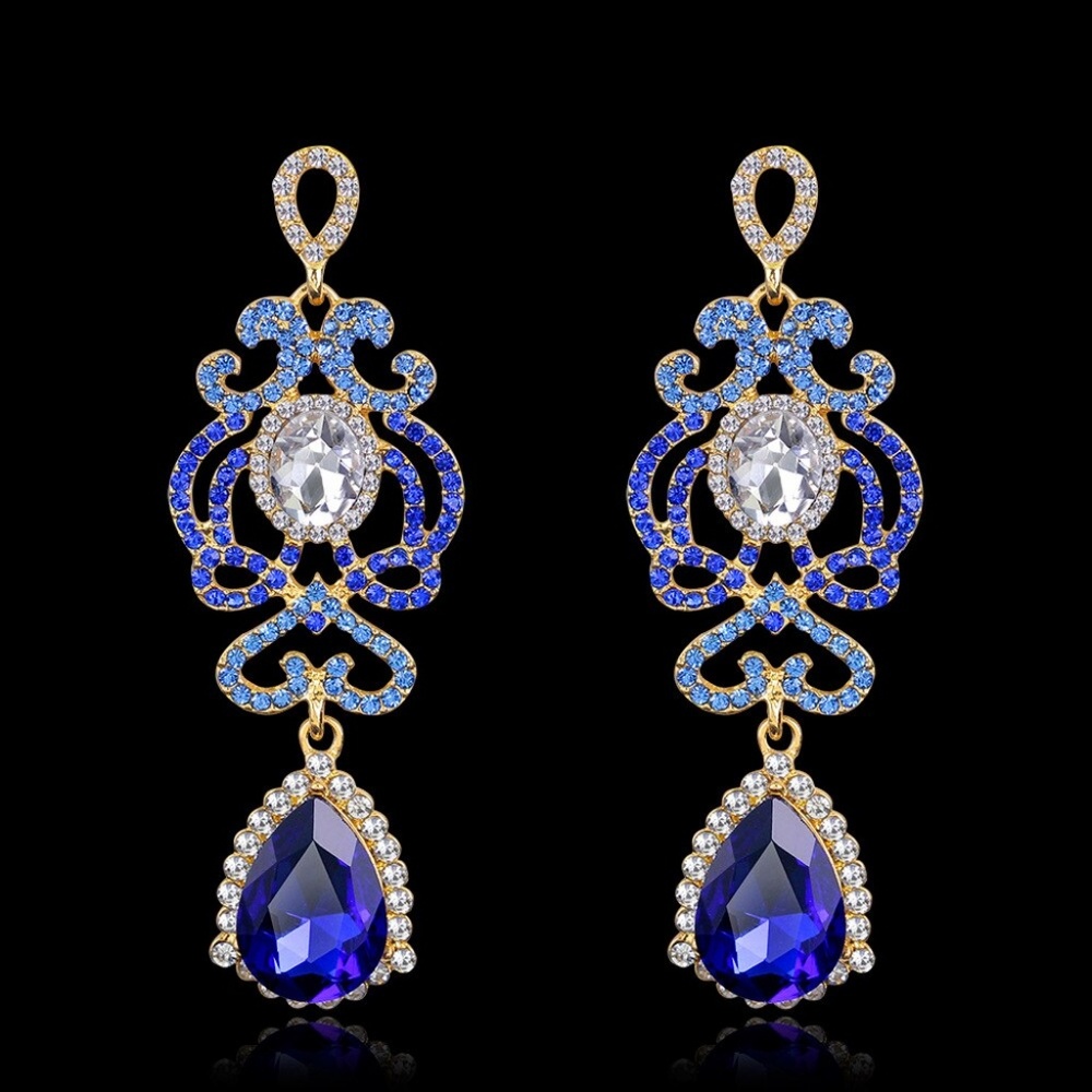 Alloy Gold/Silver Plated Rhinestone Earrings